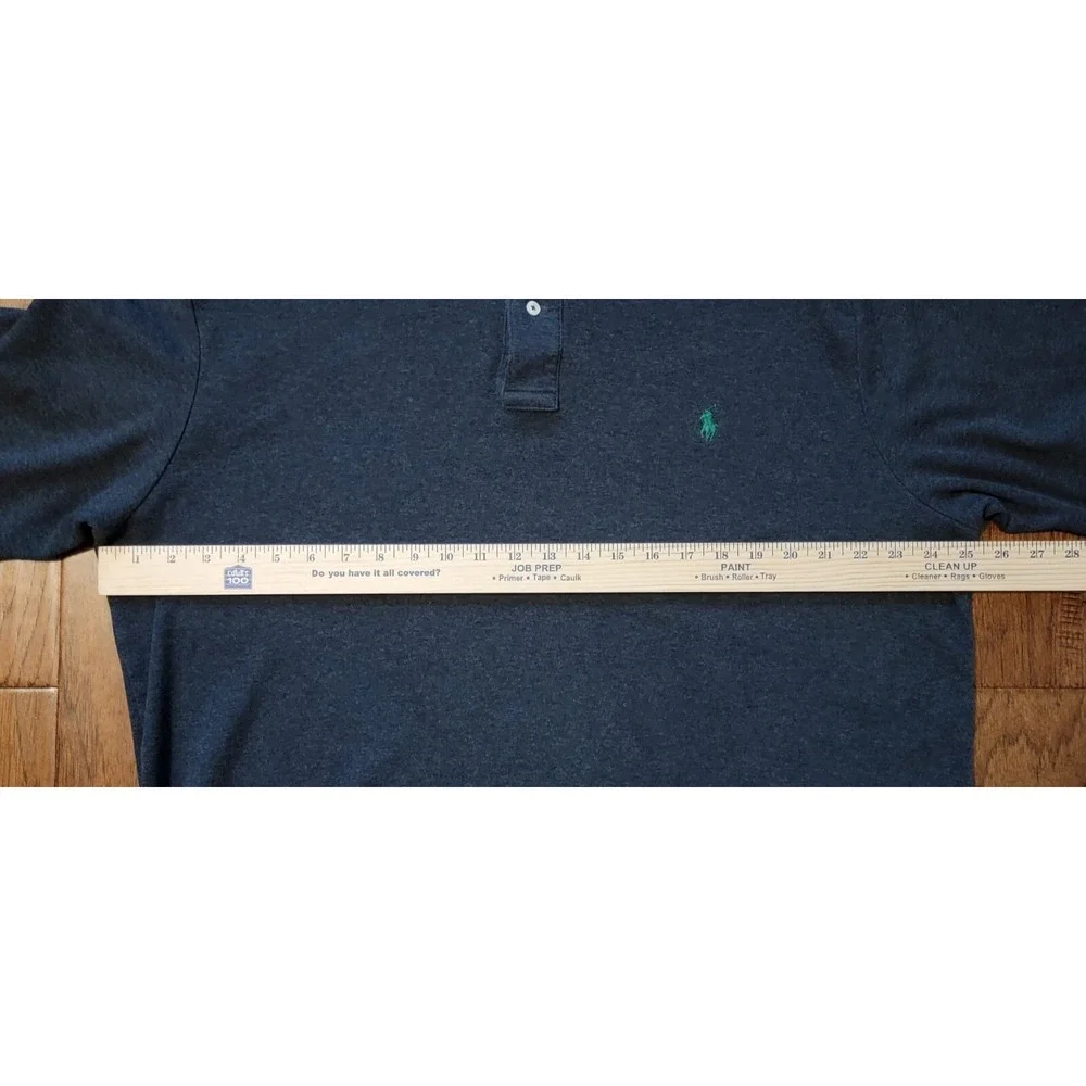 Polo Ralph Lauren Men's Gray Blue Label Pony Pique 100% Cotton Polo Shirt Sz XLT